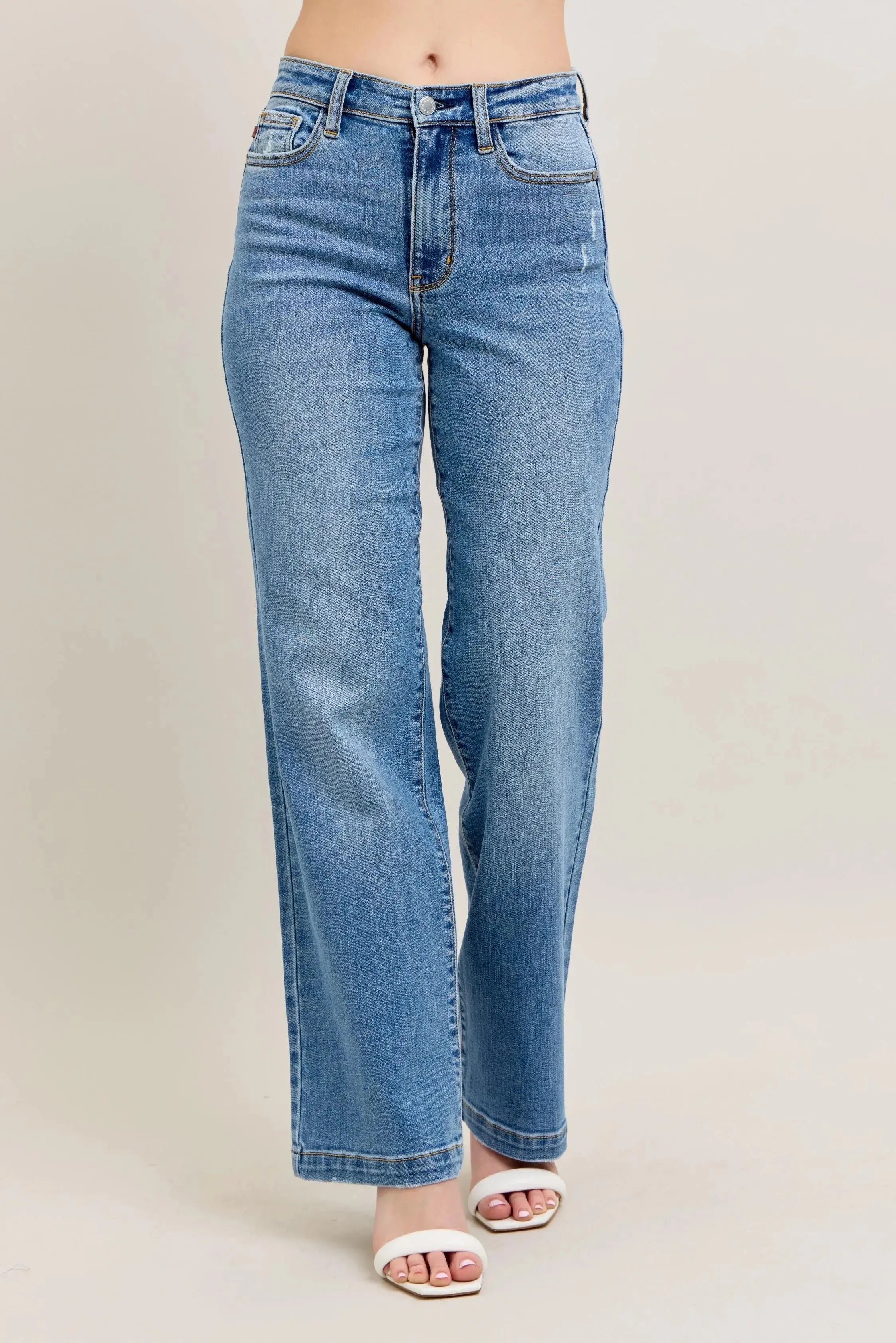 Full Size/Plus Size High Waist Straight Leg Judy Blue Jeans - Be Bliss Boutique