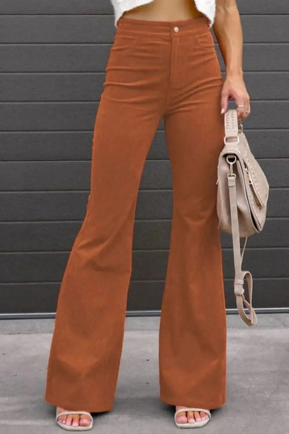 Plus Size High Waist Bootcut Pants - Be Bliss Boutique