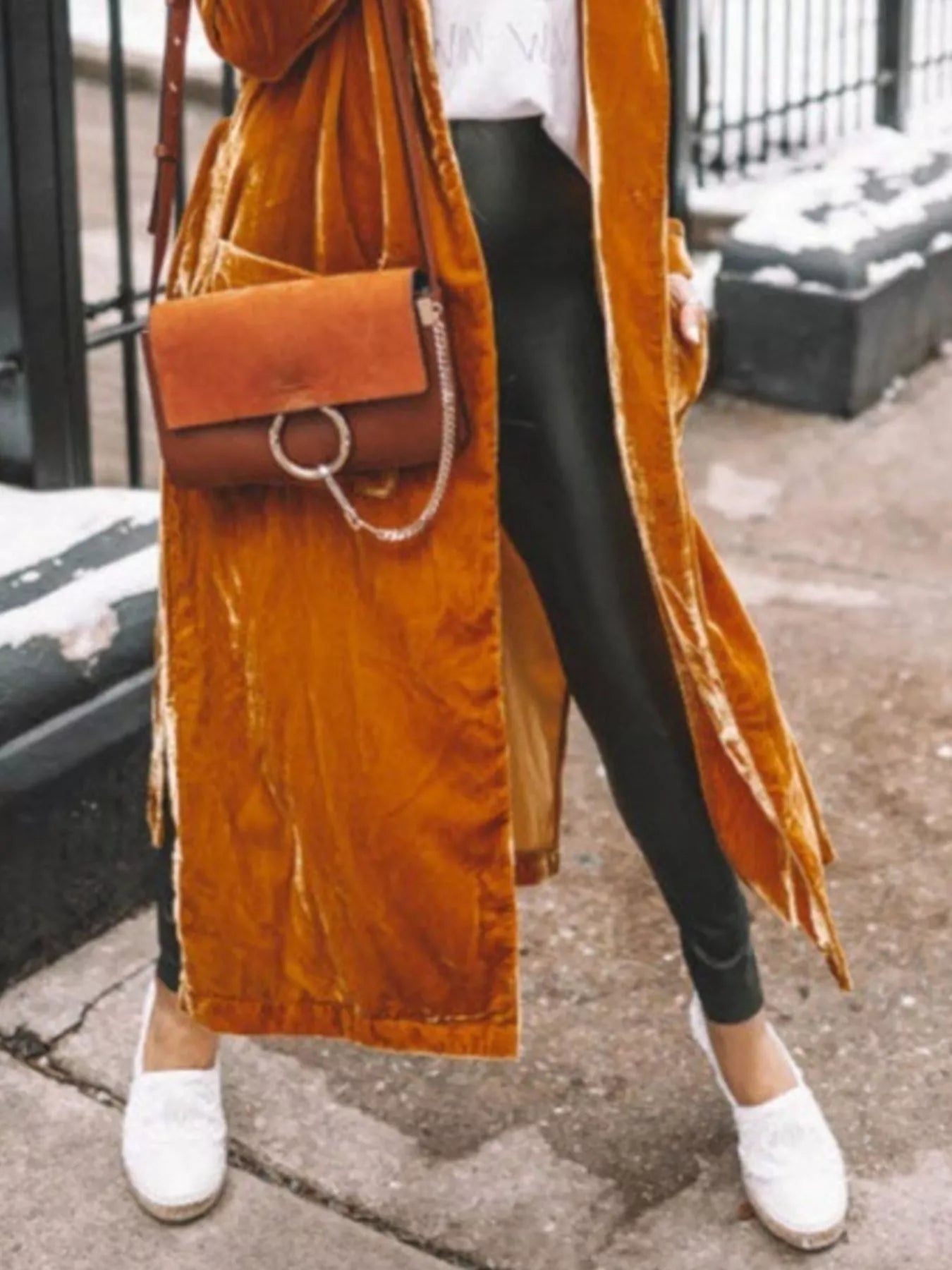 Open Front Long Sleeve Longline Cardigan -  Be Bliss Boutique