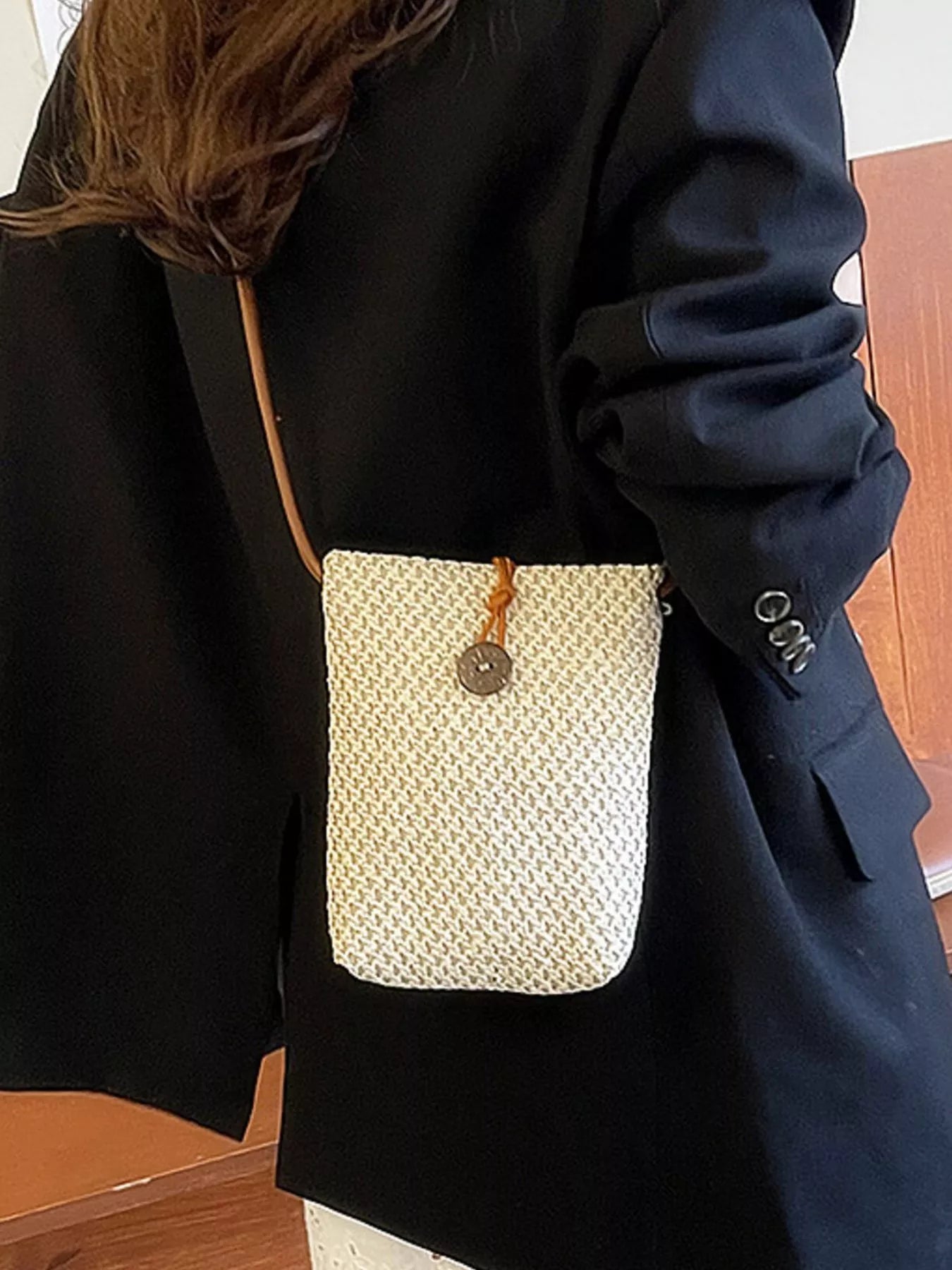 Woven Texture Crossbody Bag - Be Bliss Boutique