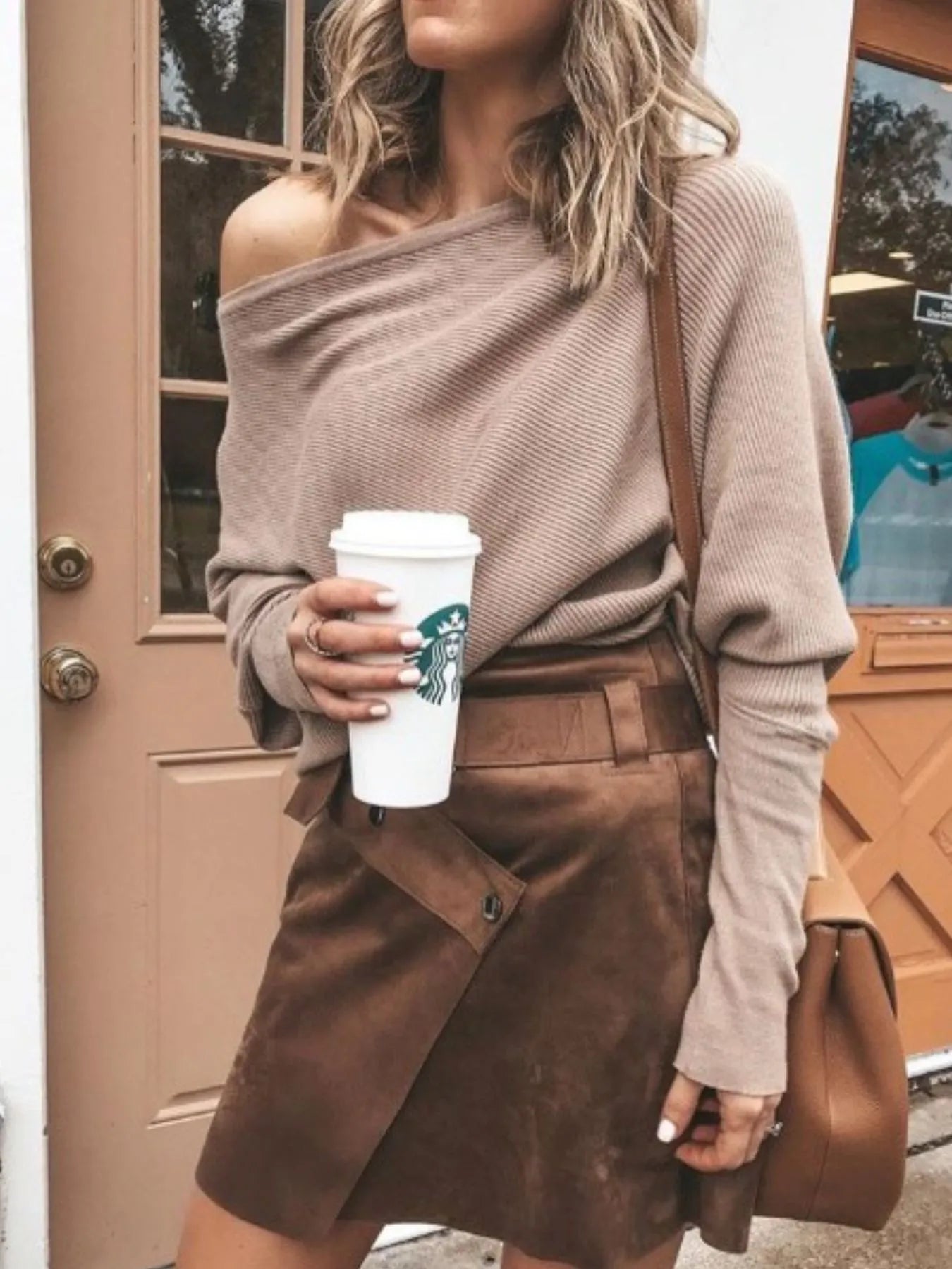 Single Shoulder Ribbed Knit Top - Be Bliss Boutique