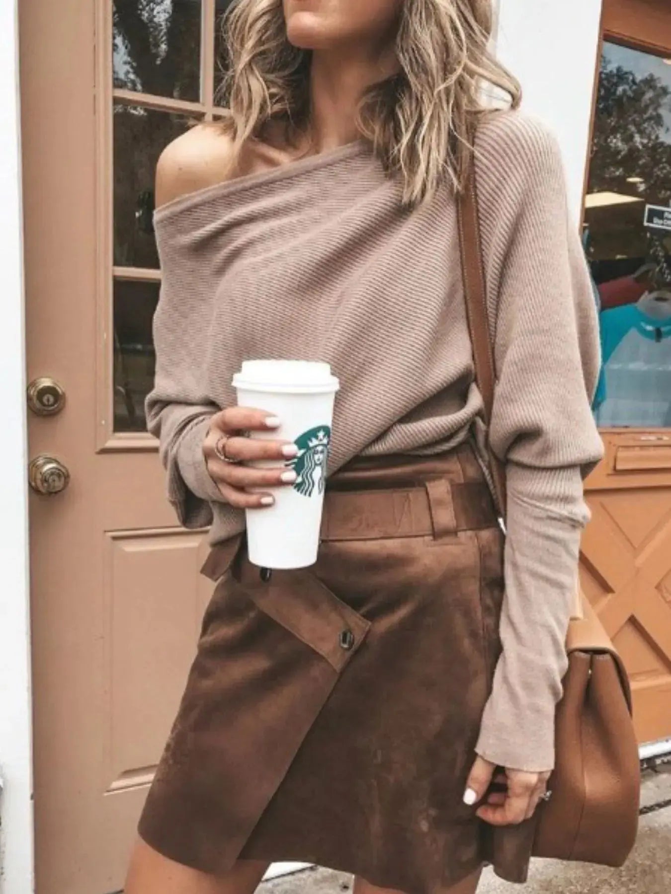 Single Shoulder Ribbed Knit Top - Be Bliss Boutique