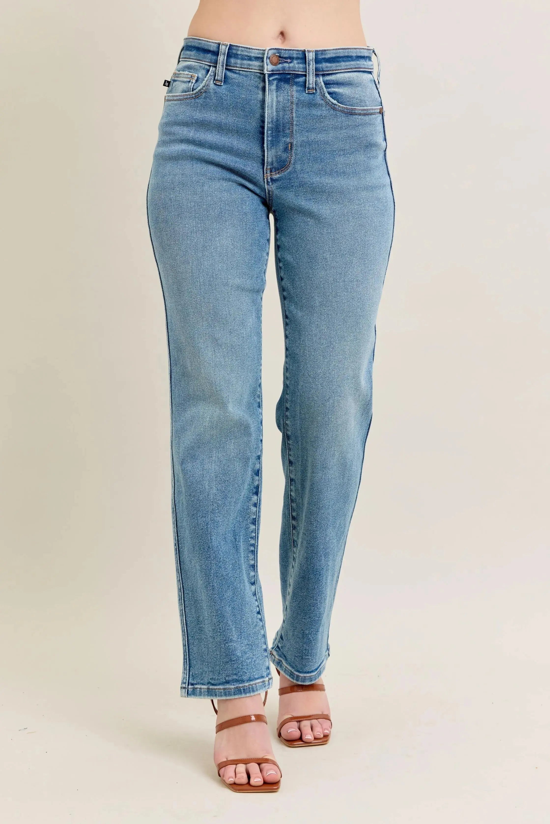 Full Size High Waist Vintage Straight Leg Judy Blue Jeans - Be Bliss Boutique