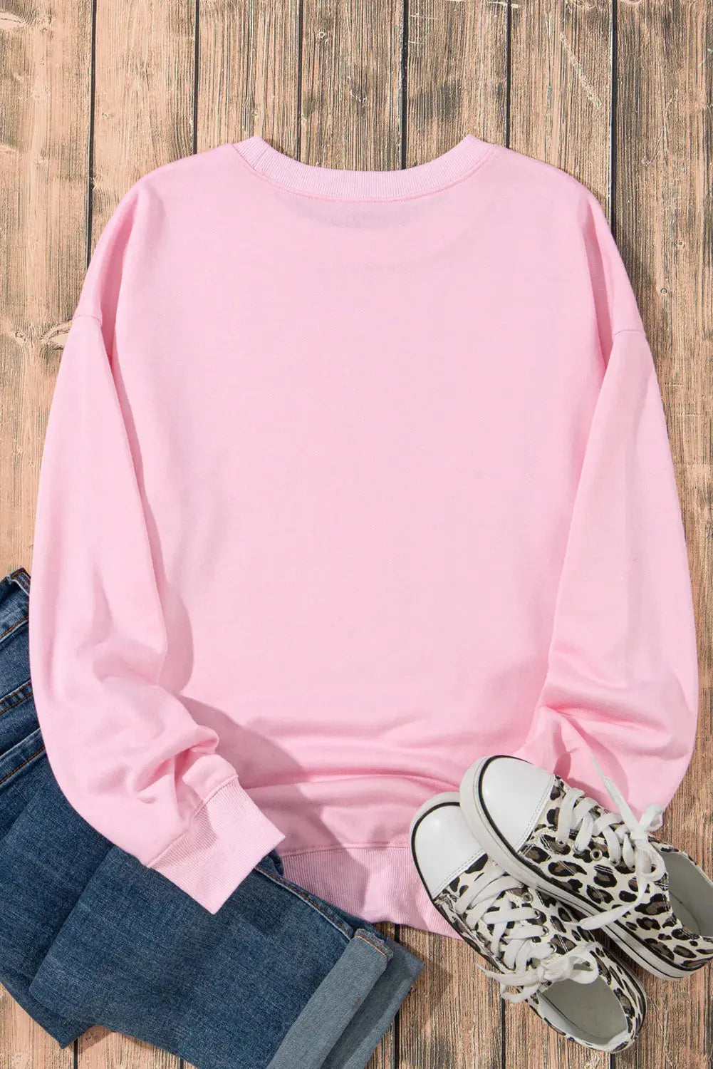 Ghost & Bow Round Neck Halloween Long Sleeve Womens Sweatshirt - Be Bliss Boutique