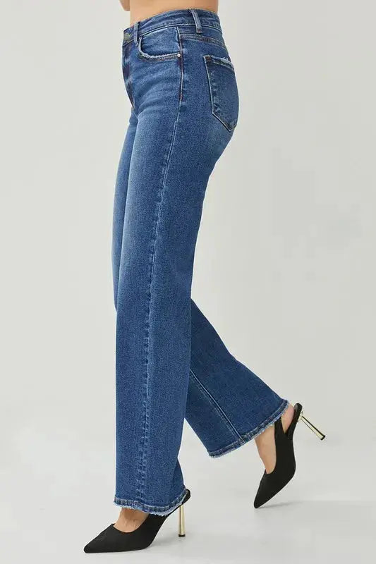 High Rise Straight Leg RISEN Jeans - Be Bliss Boutique