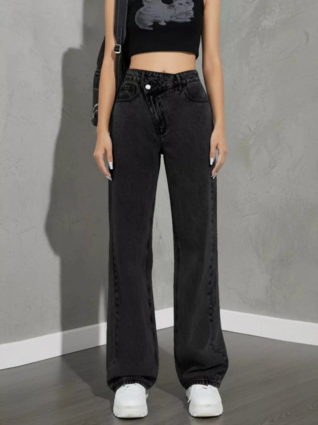 High Waist Wide Leg Denim Jeans - Be Bliss Boutique