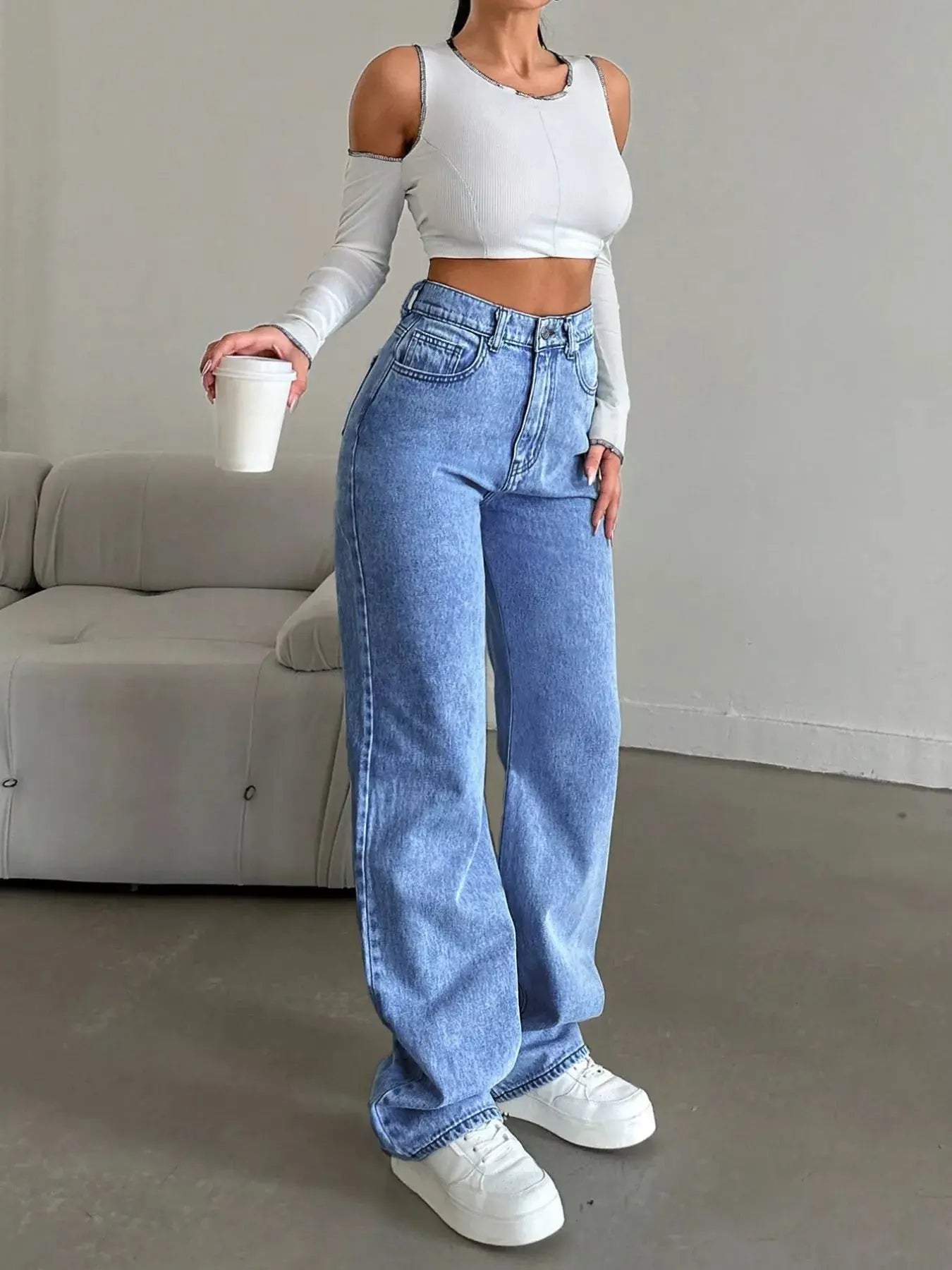 High Waist Wide Leg Jeans - Be Bliss Boutique