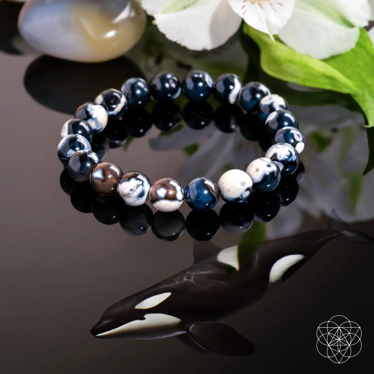 Exotic Orca Agate Bracelet of Deep Healing - Be Bliss Boutique