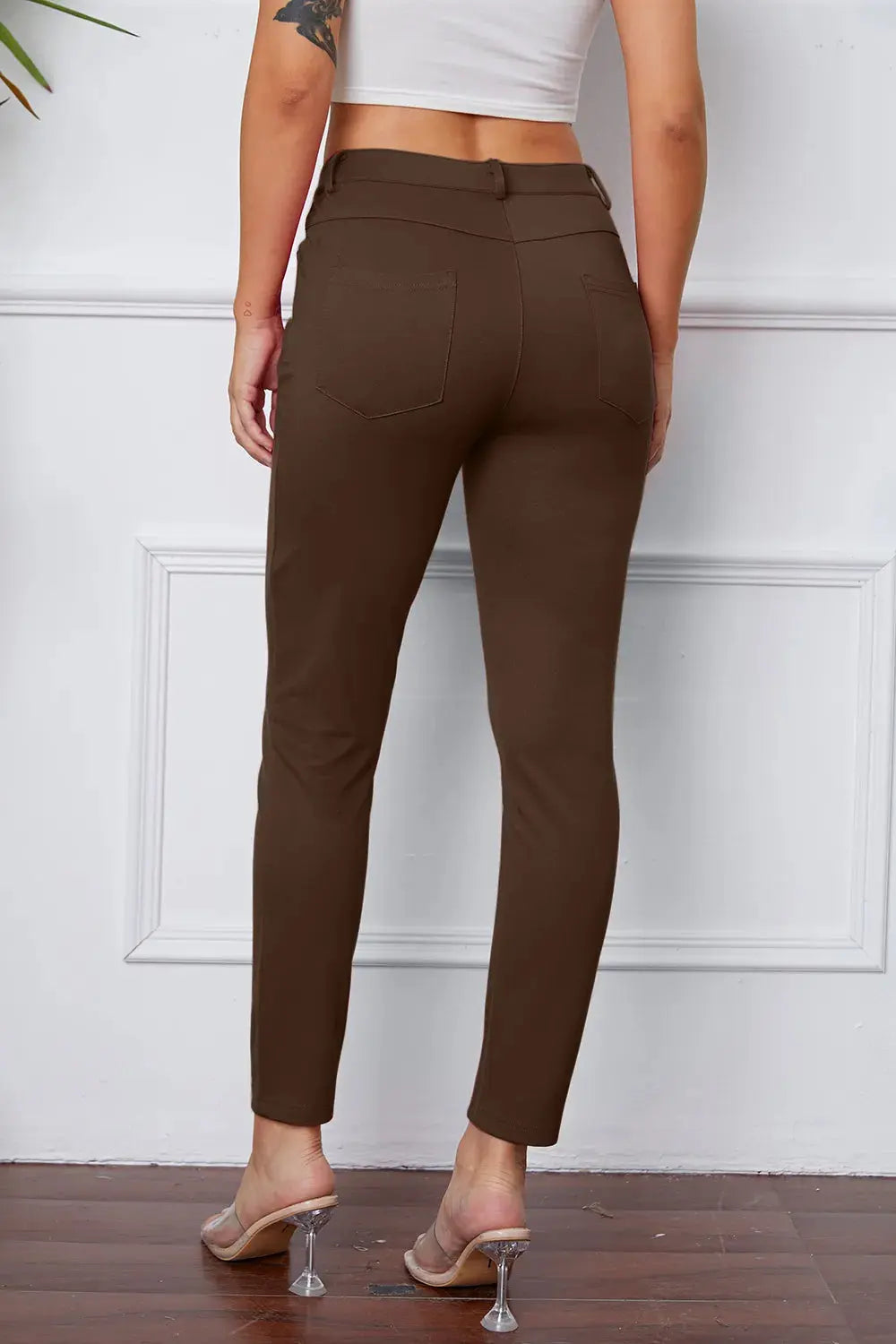 Basic BAE Full Size StretchyStitch High Waist Skinny Pants - Be Bliss Boutique
