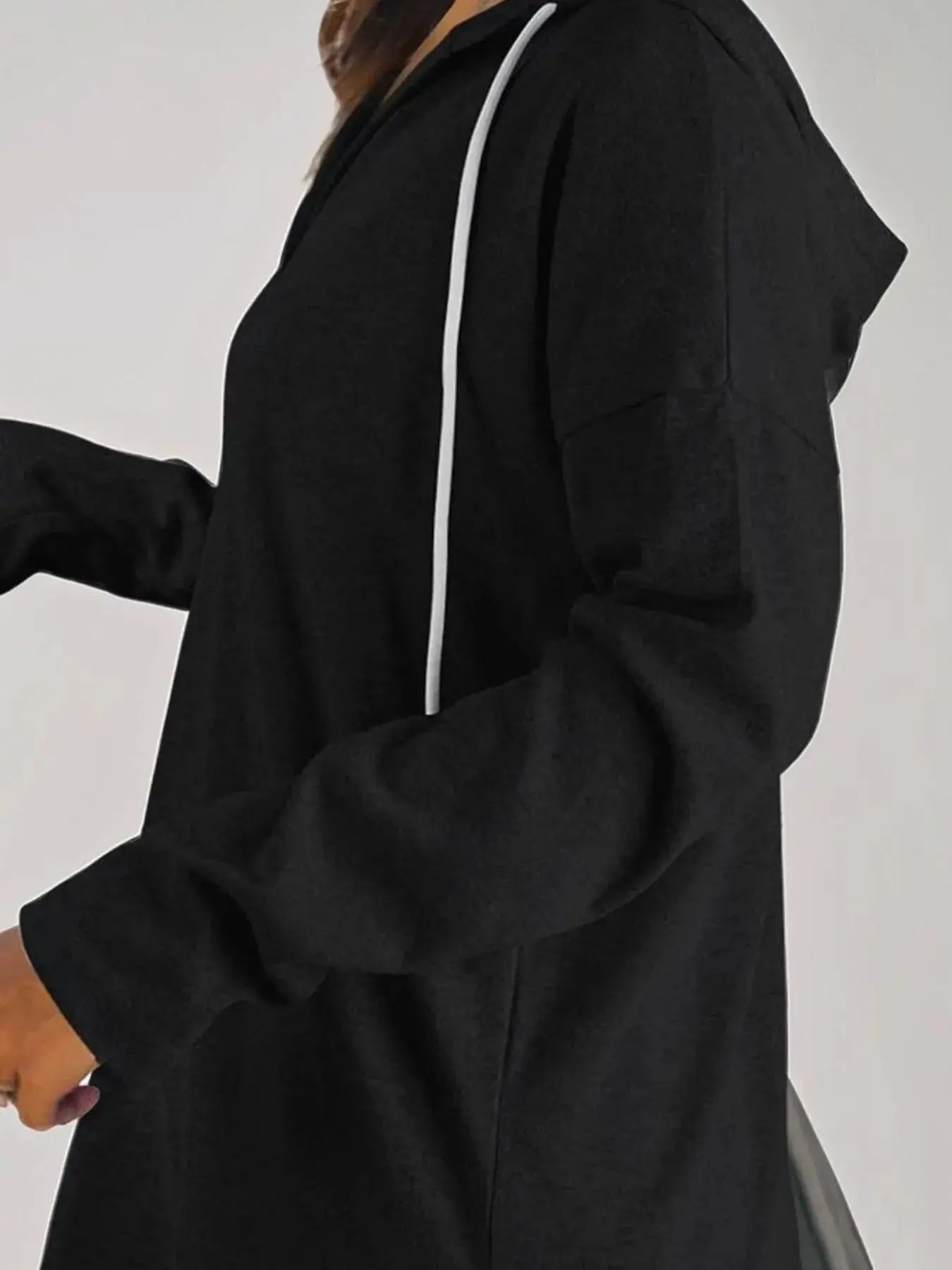 Plus Size Drawstring Long Sleeve Hoodie - Be Bliss Boutique