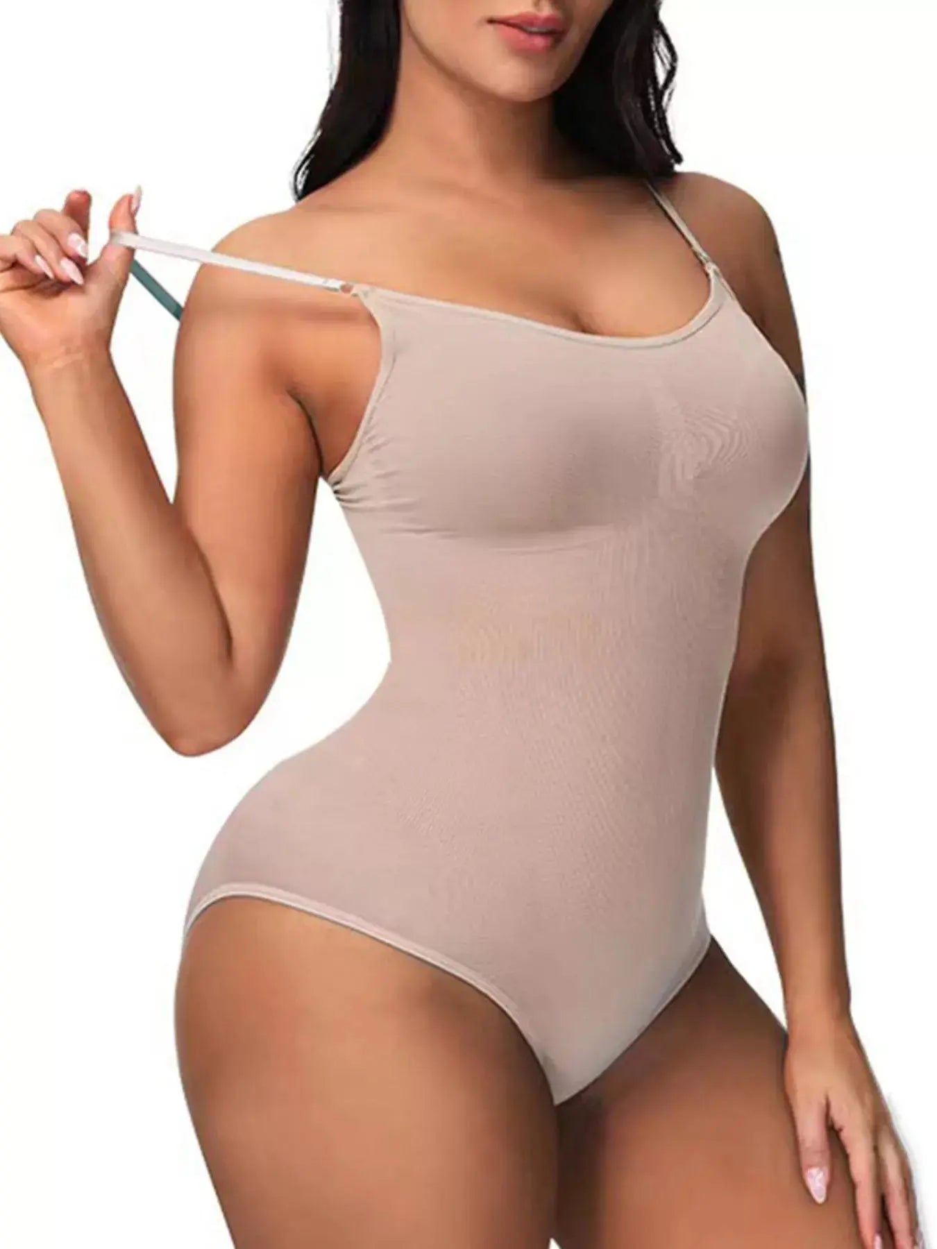 Full Size Shaping Scoop Neck Seamless Bodysuit - Be Bliss Boutique