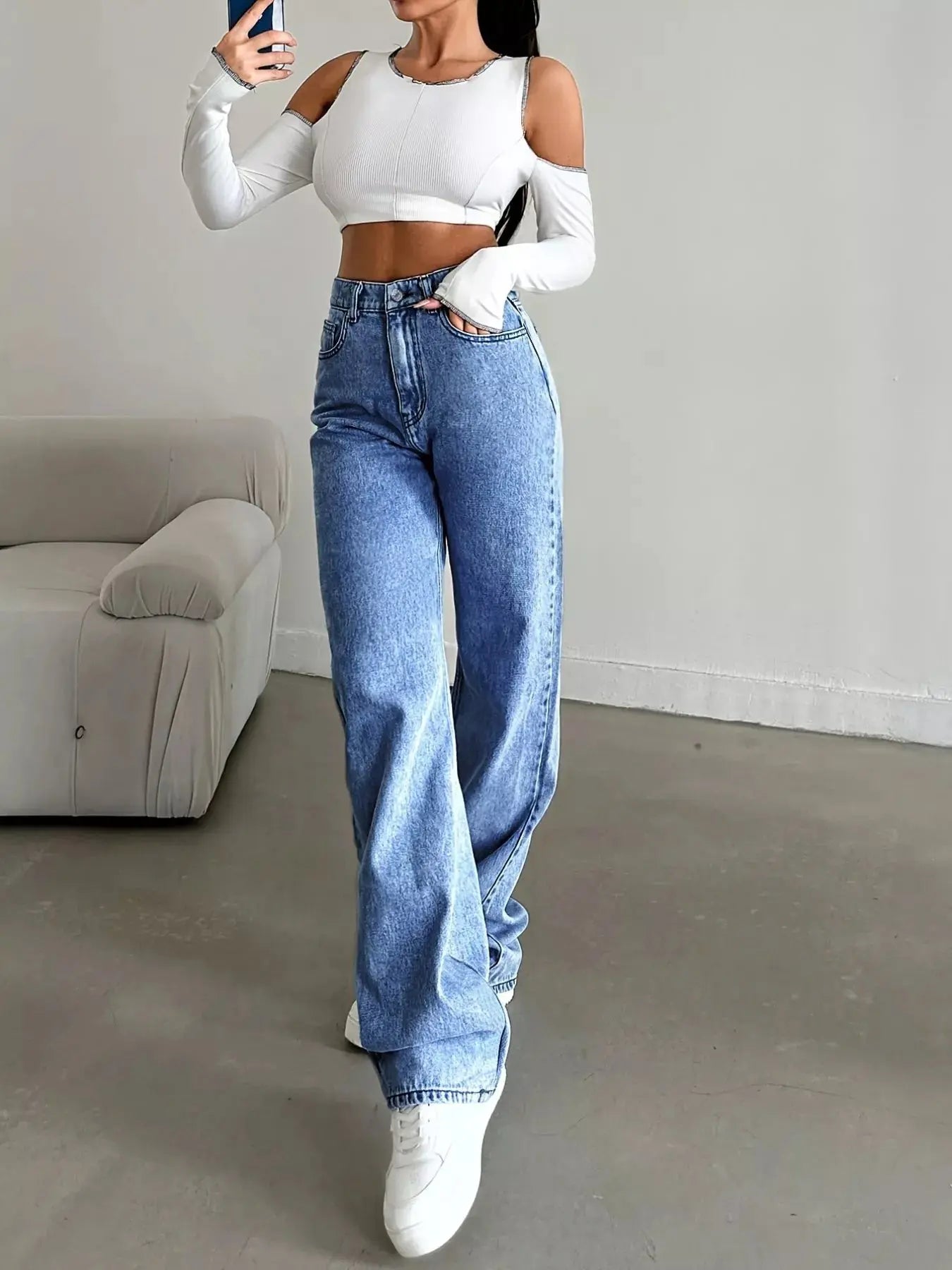 High Waist Wide Leg Jeans - Be Bliss Boutique