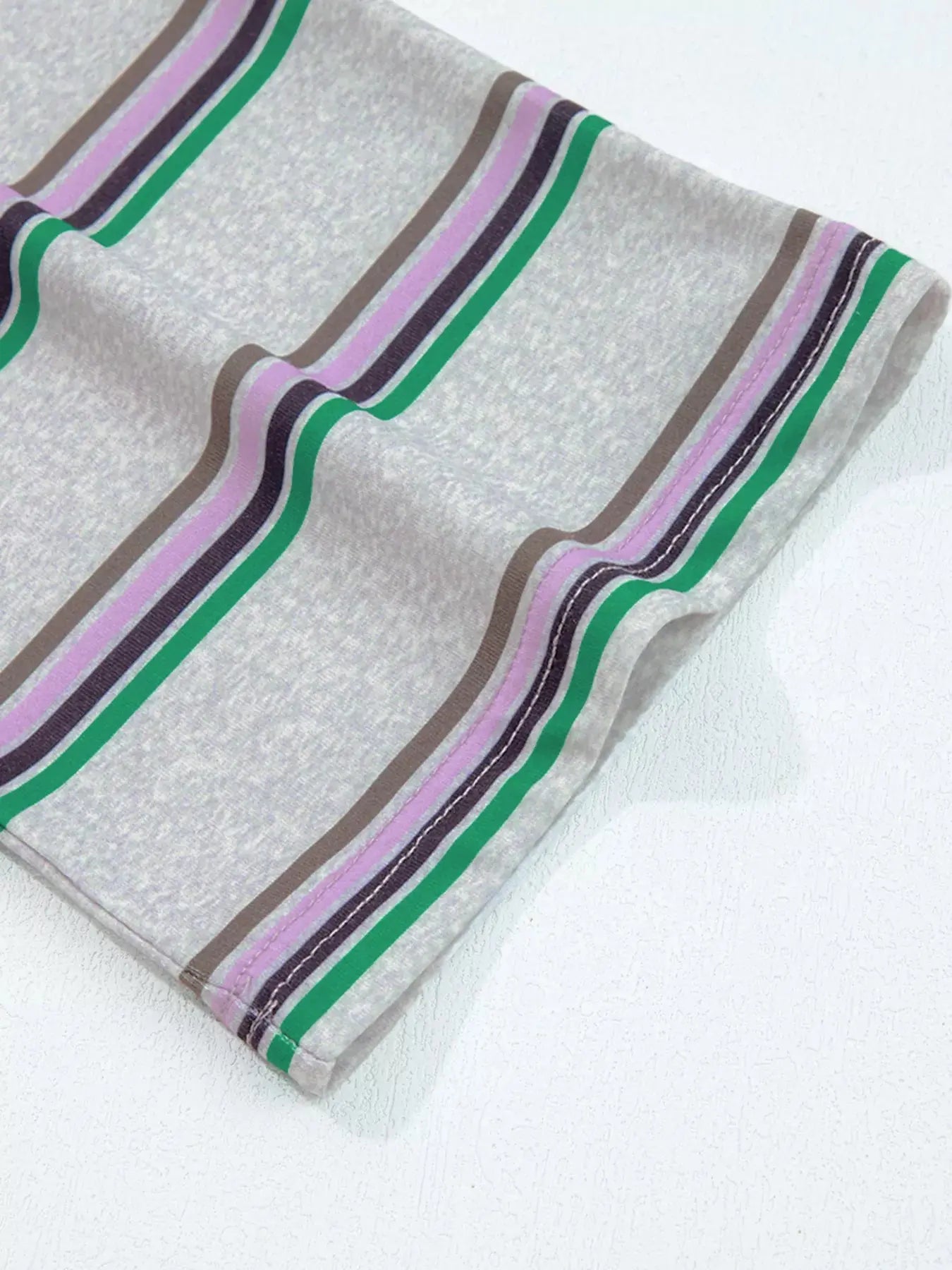 Casual Striped Oversize Drop Shoulder Long Sleeve Top - Be Bliss Boutique