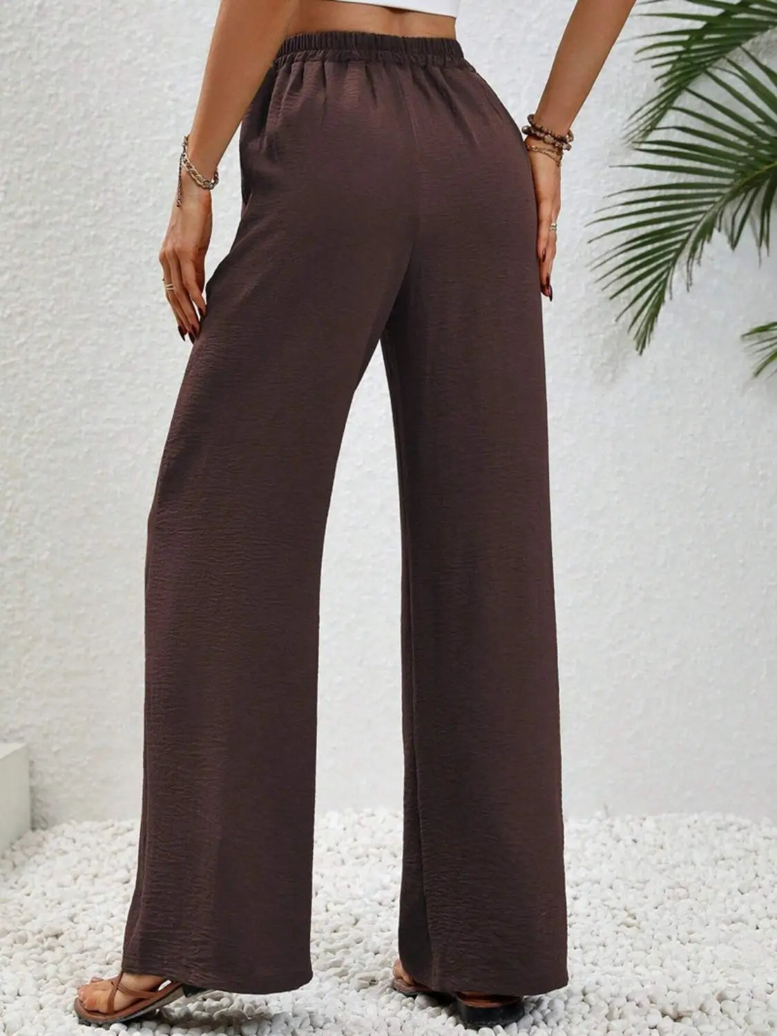 Wide Leg Drawstring Pants - Be Bliss Boutique