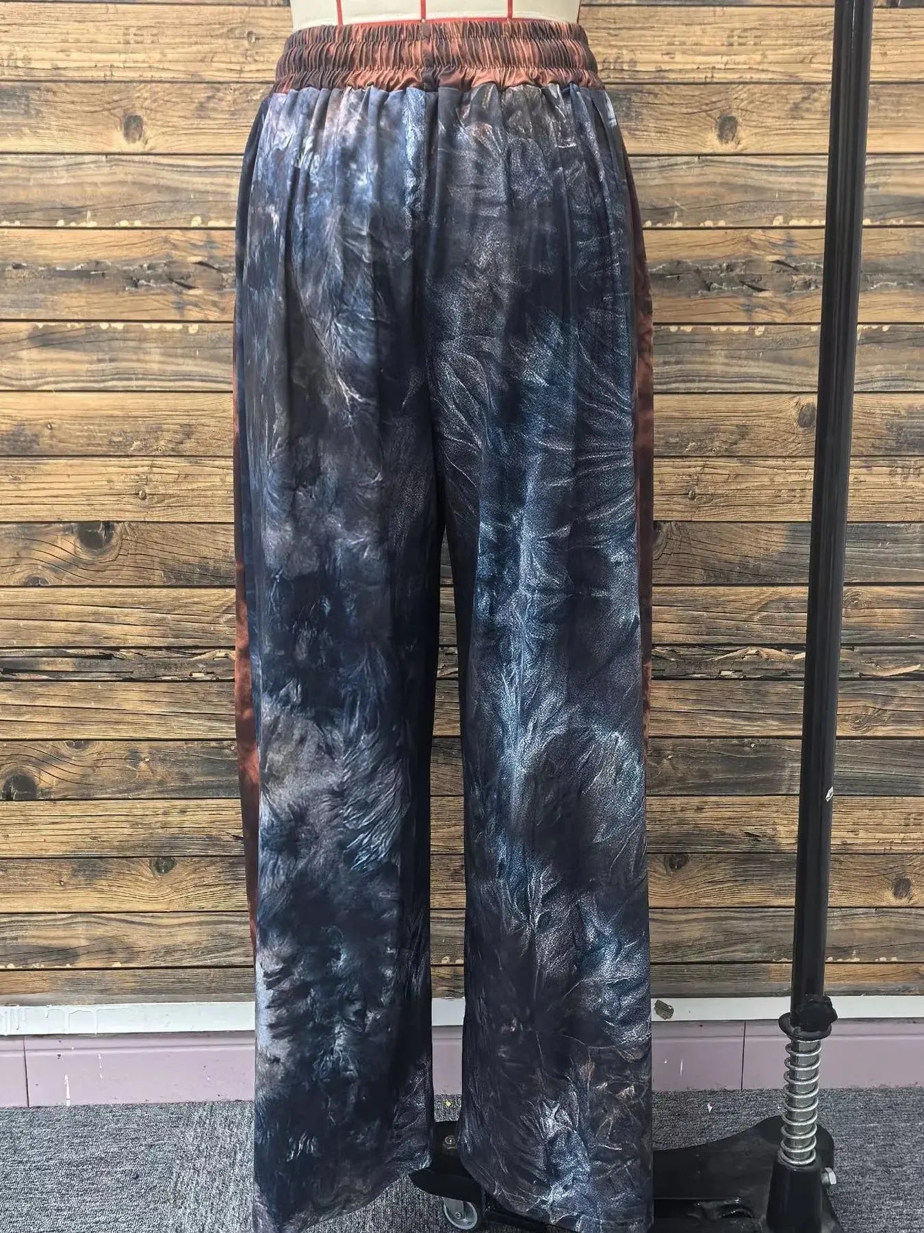 Full Size Tie-Dye Wide Leg Casual Pants - Be Bliss Boutique