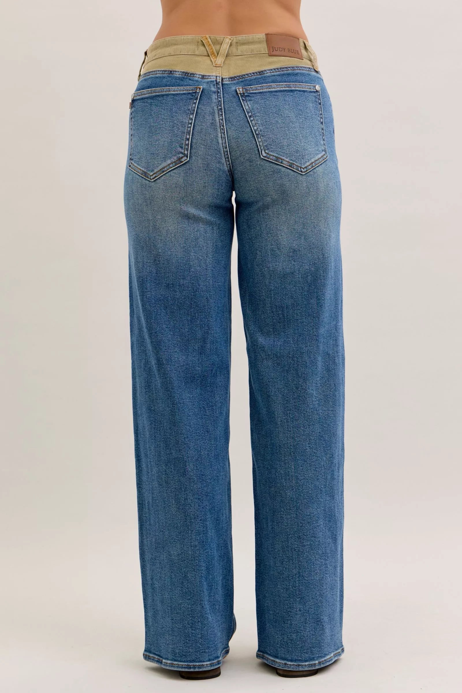 Judy Blue Jeans - MR Column Straight Jeans with Corduroy Waist - Be Bliss Boutique