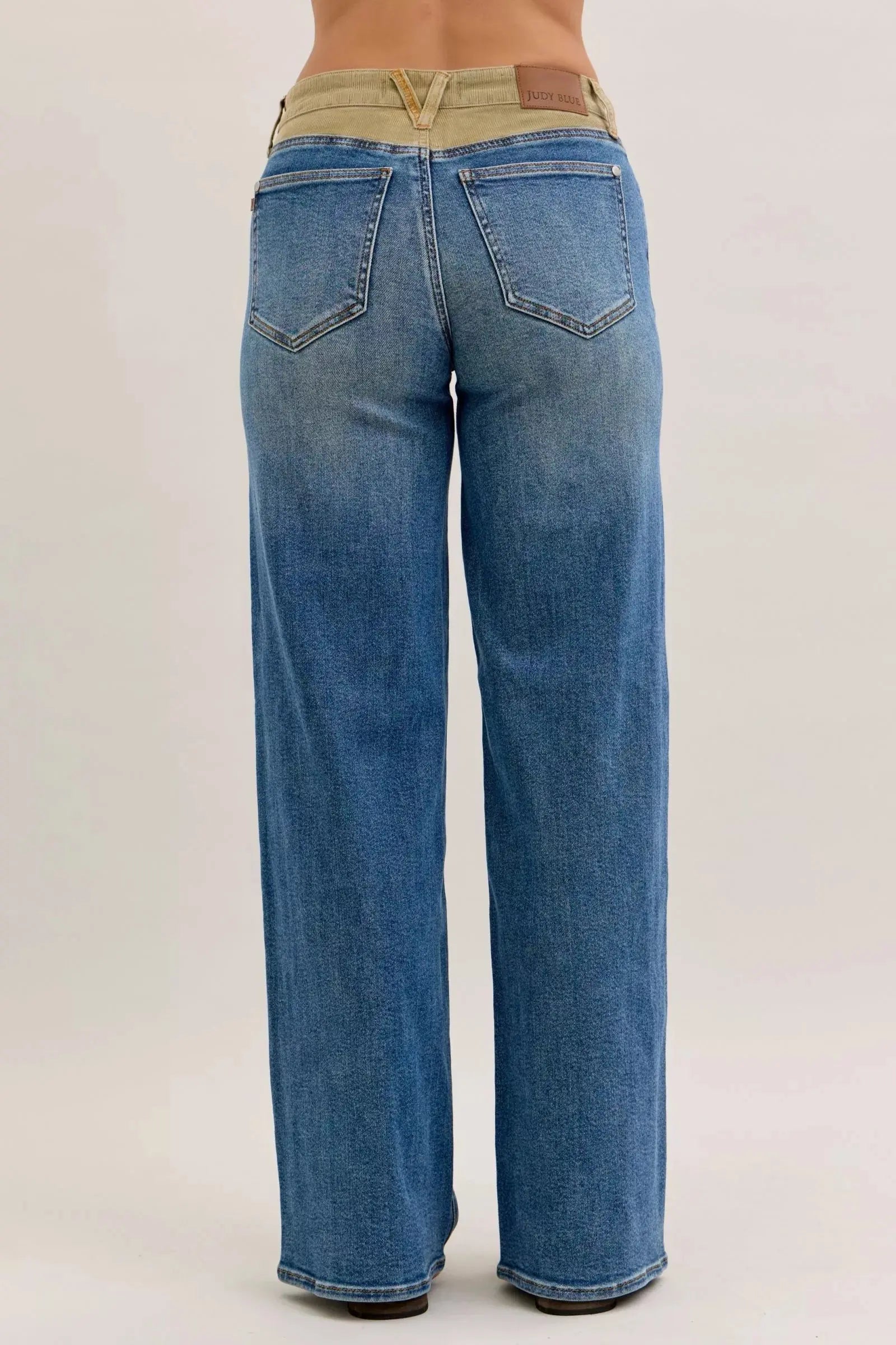 Judy Blue Jeans - MR Column Straight Jeans with Corduroy Waist - Be Bliss Boutique