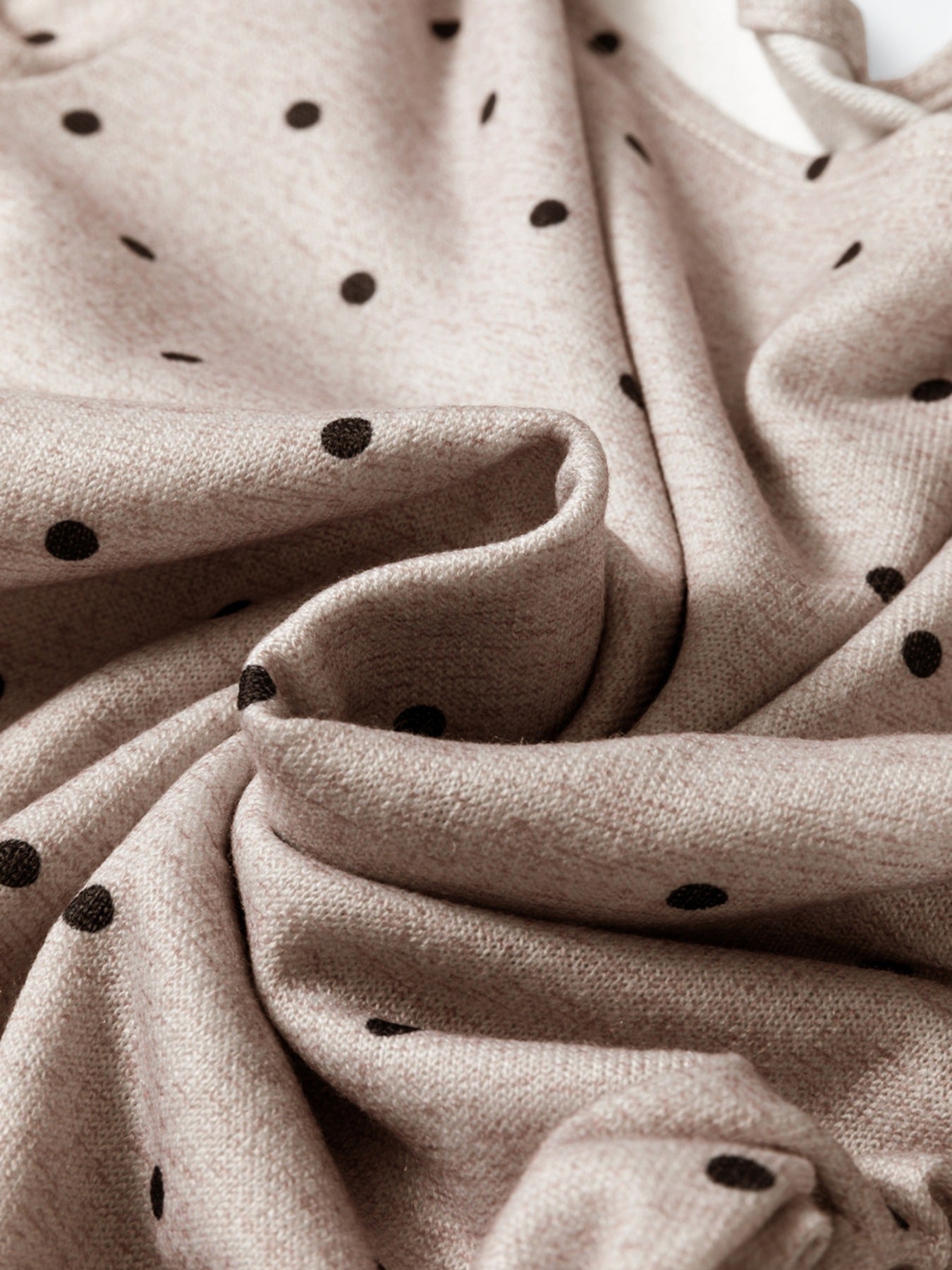 Polka Dot Boat Neck Knit Long Sleeve Shirt - Be Bliss Boutique