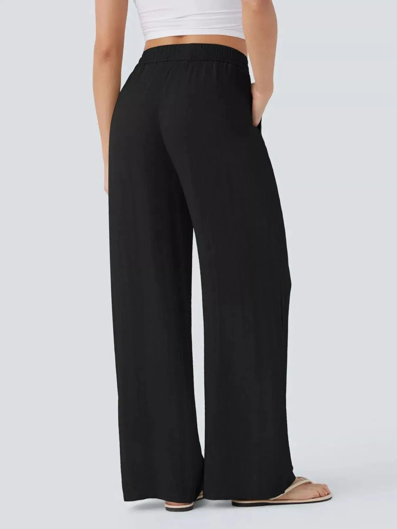 Wide Leg Drawstring Pants - Be Bliss Boutique