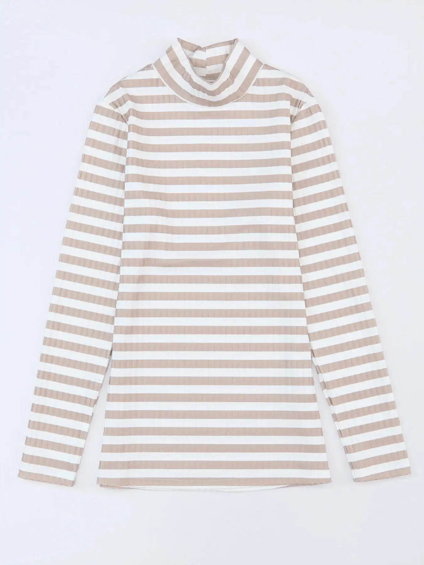 Striped Textured Knit Long Sleeve Tee - Be Bliss Boutique
