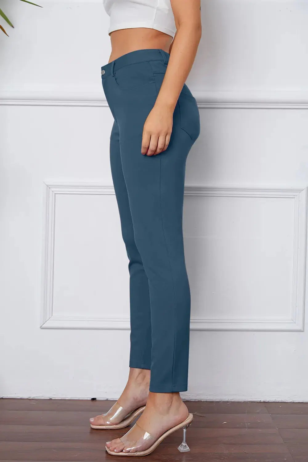 Basic BAE Full Size StretchyStitch High Waist Skinny Pants - Be Bliss Boutique