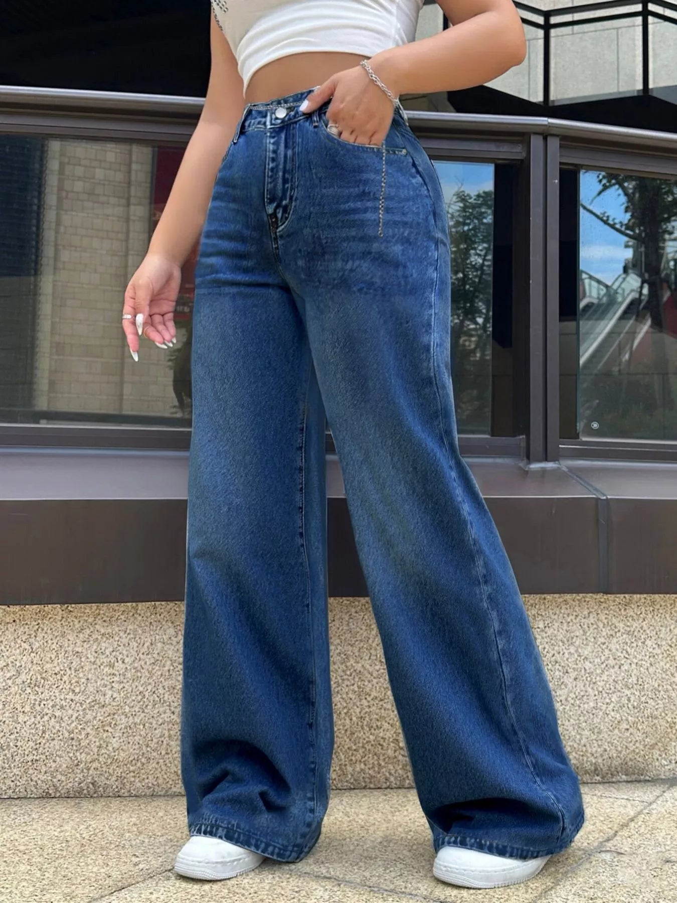 High Waisted Wide Leg Jeans - Be Bliss Boutique