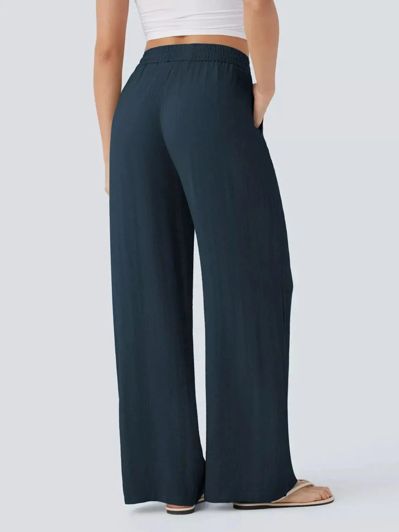 Wide Leg Drawstring Pants - Be Bliss Boutique
