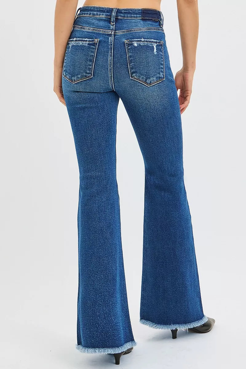 RISEN High Rise Flare Jeans - Be Bliss Boutique