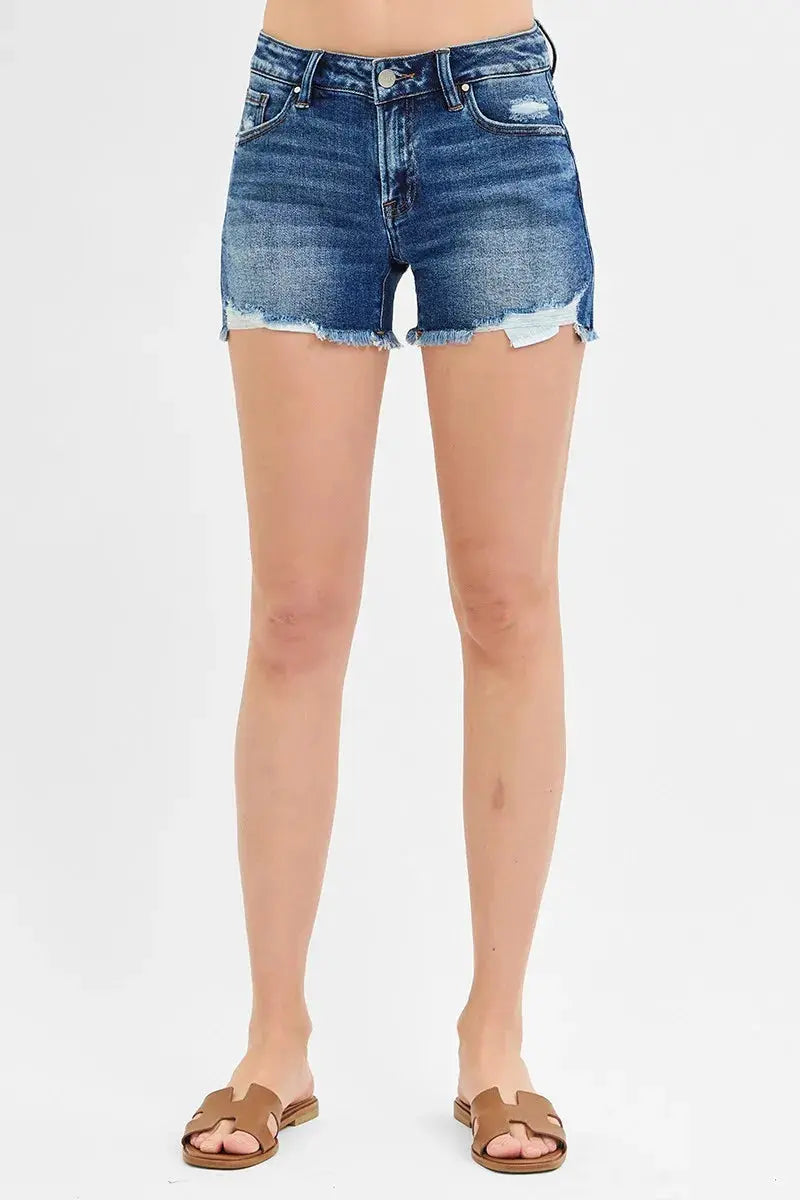 Low Rise Pikaboo Lining Shorts by RISEN Jeans - Be Bliss Boutique
