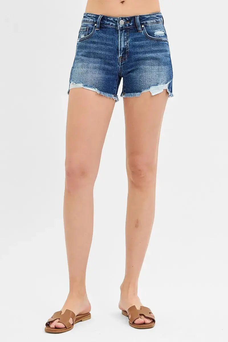 Low Rise Pikaboo Lining Shorts by RISEN Jeans - Be Bliss Boutique