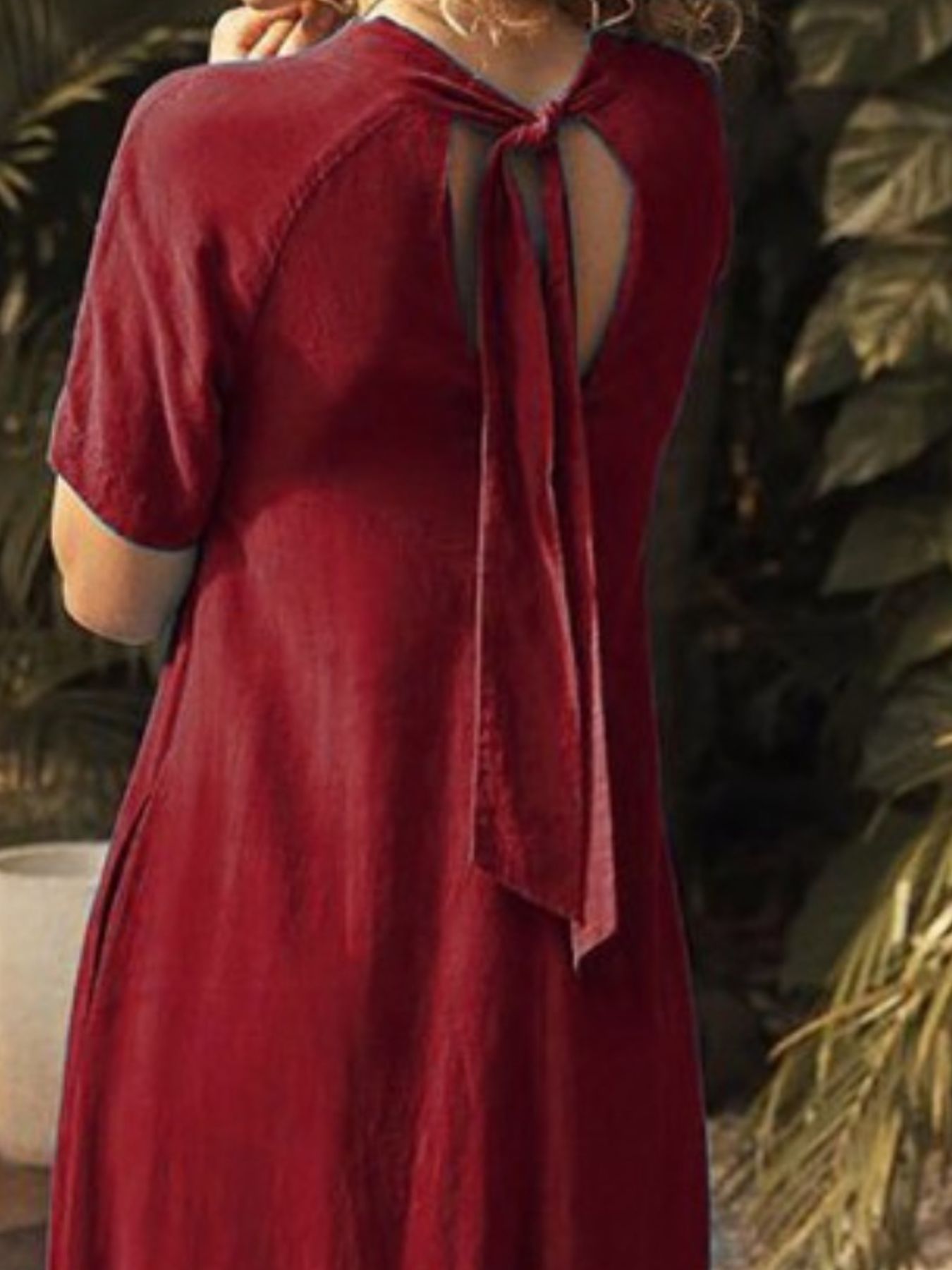 V Neck Short Sleeve Dress with Pockets - Be Bliss Boutique