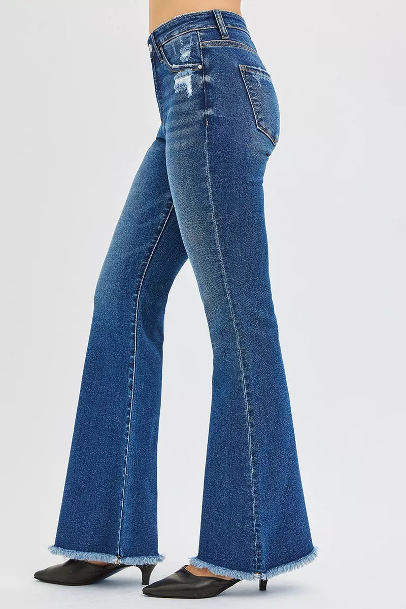RISEN High Rise Flare Jeans - Be Bliss Boutique