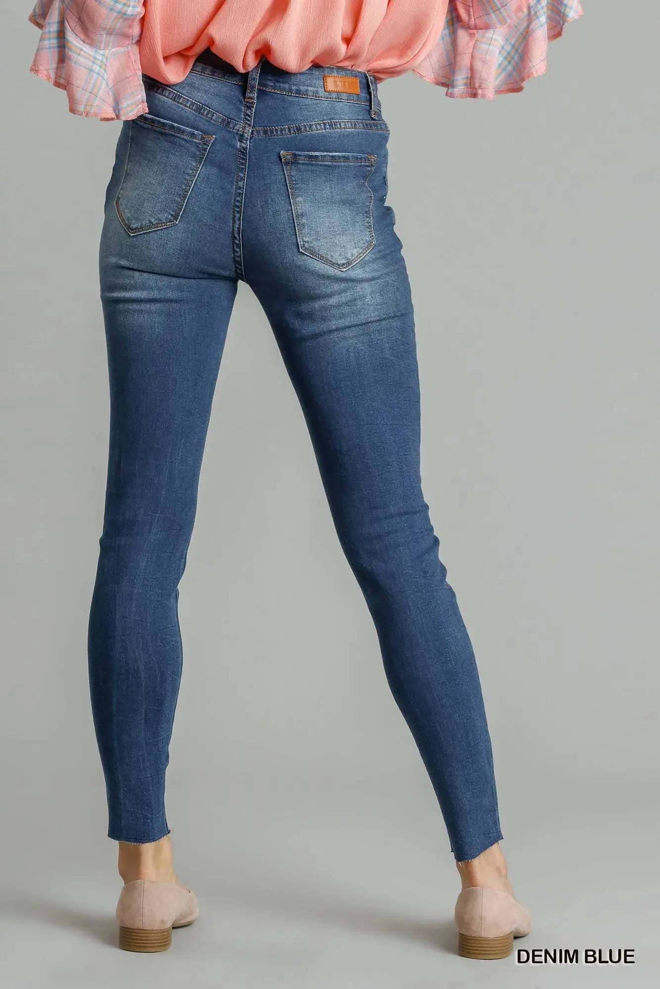 Umgee High-Waist Distressed Skinny Jeans - Be Bliss Boutique