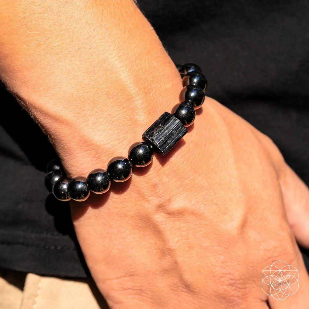 Habit Breaker - Black Obsidian & Tourmaline Bracelet - Be Bliss Boutique