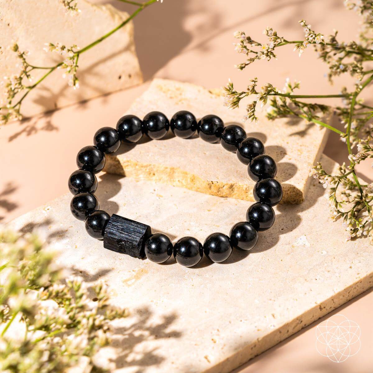 Habit Breaker - Black Obsidian & Tourmaline Bracelet - Be Bliss Boutique