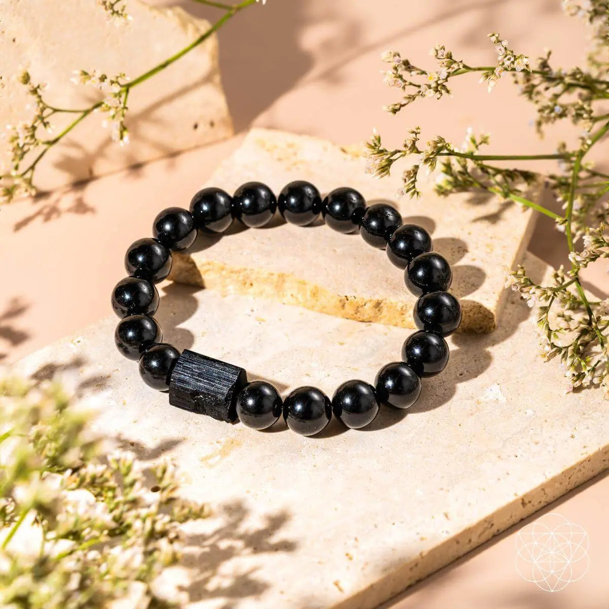 Habit Breaker - Black Obsidian & Tourmaline Bracelet - Be Bliss Boutique