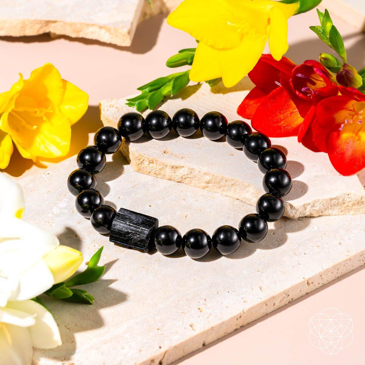 Habit Breaker - Black Obsidian & Tourmaline Bracelet - Be Bliss Boutique