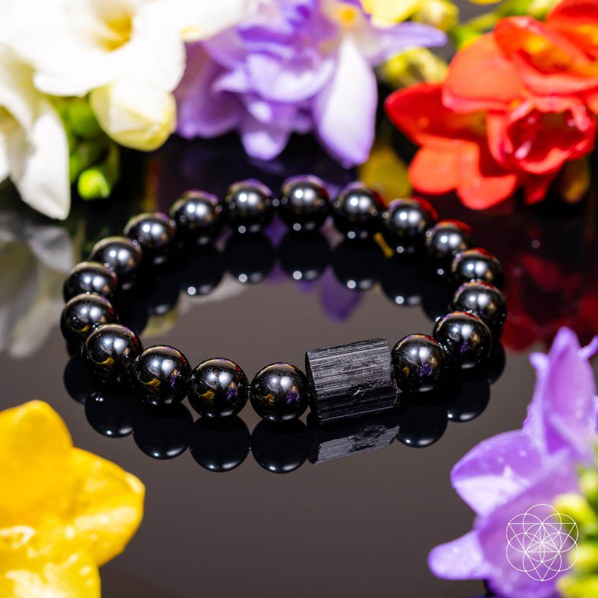 Habit Breaker - Black Obsidian & Tourmaline Bracelet - Be Bliss Boutique