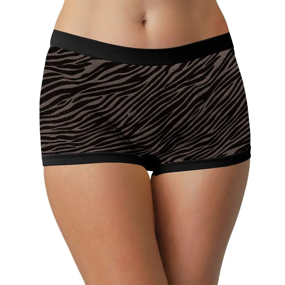 Zebra Print Seamless Tag Free Boyshort - Be Bliss Boutique