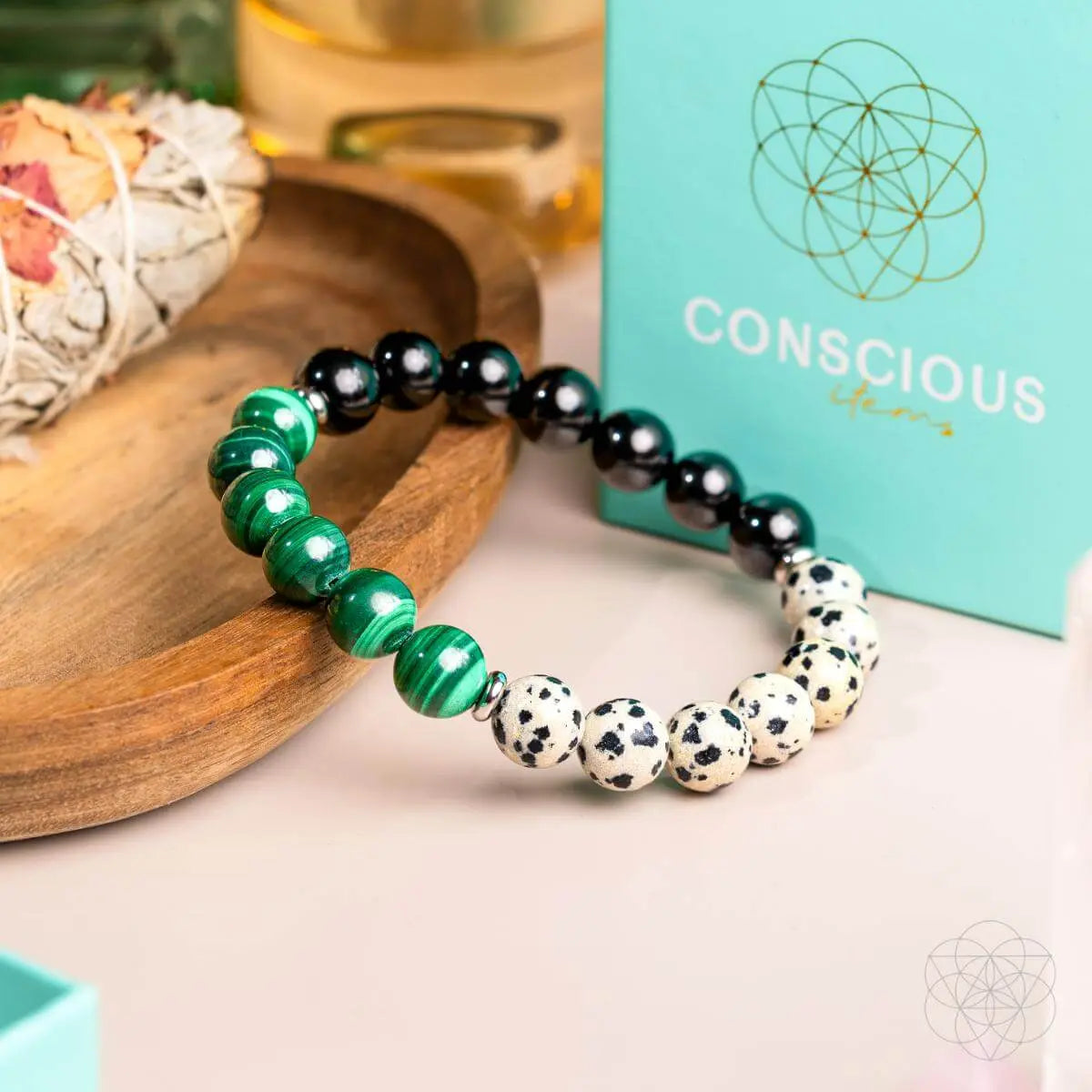 Soul Reset: Dalmatian Jasper Bracelet of Healing - Be Bliss Boutique