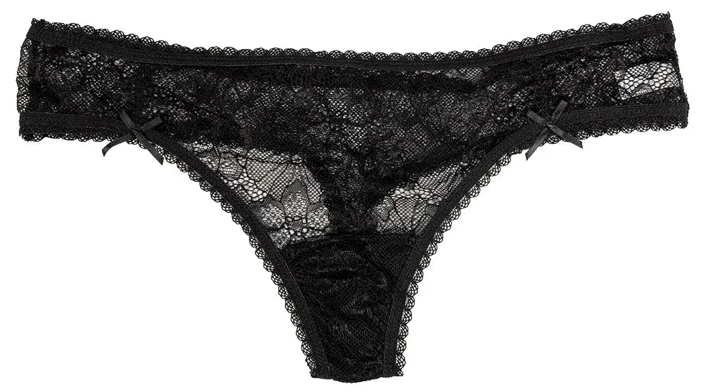 Lace Thong with Bows - Be Bliss Boutique