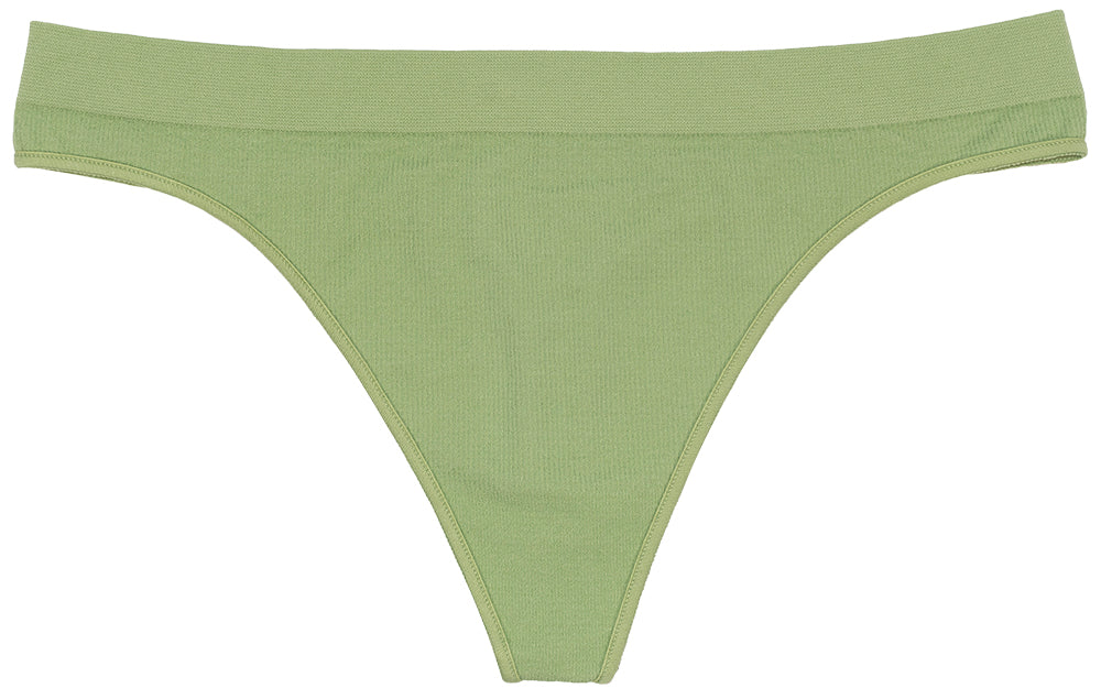 Seamless Ribbed Tag Free Thong - Be Bliss Boutique