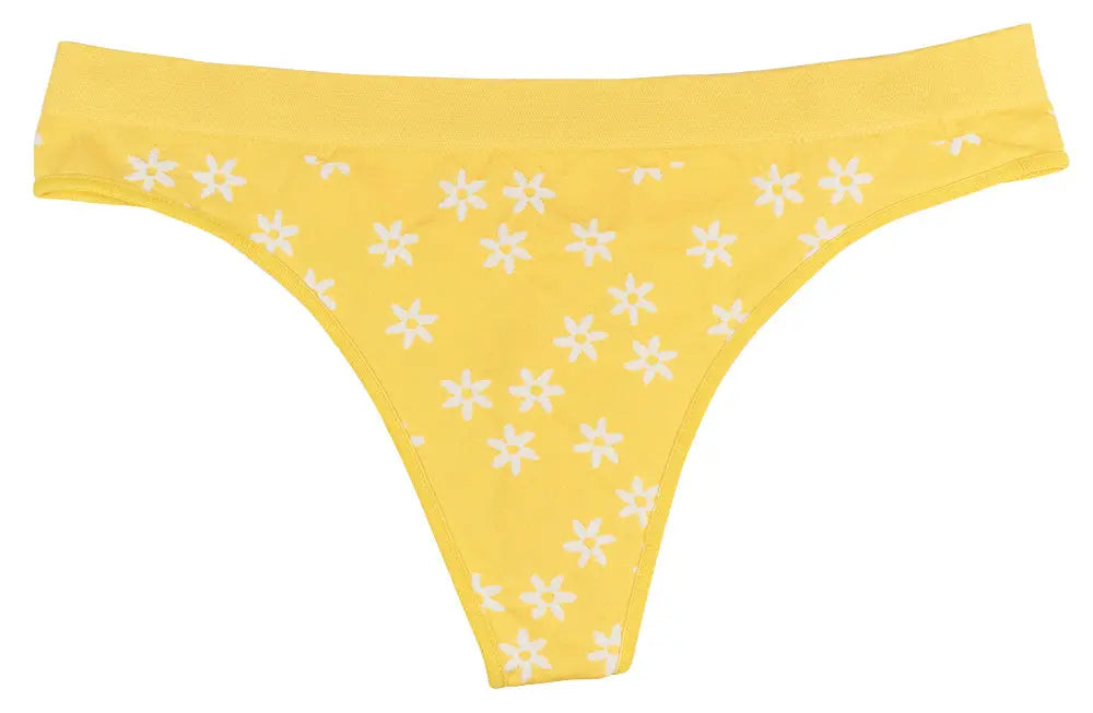 Seamless Daisy Tag Free Thong - Be Bliss Boutique