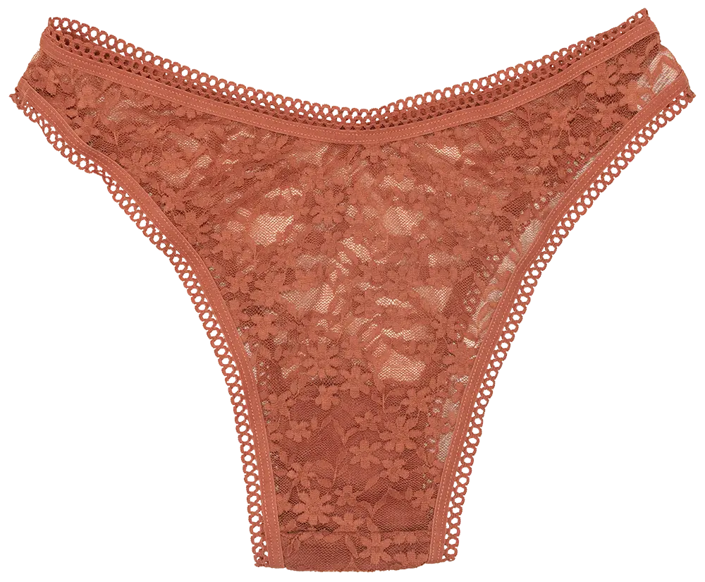 High Leg Daisy Lace Cheeky with Picot Trim - Be Bliss Boutique