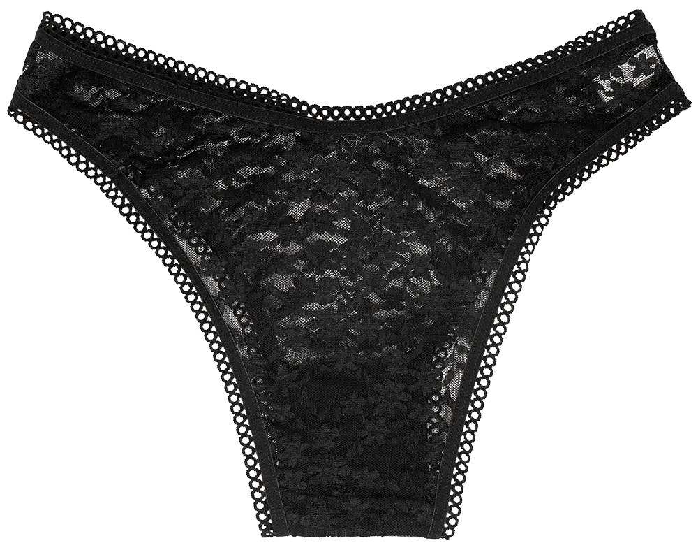 High Leg Daisy Lace Cheeky with Picot Trim - Be Bliss Boutique
