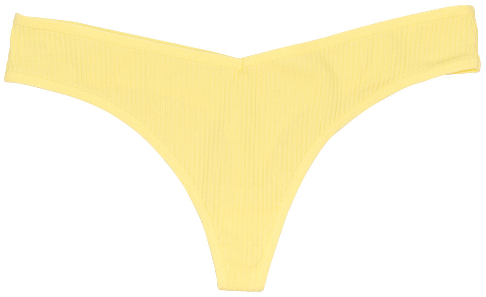 Cotton Rib Thong - Be Bliss Boutique