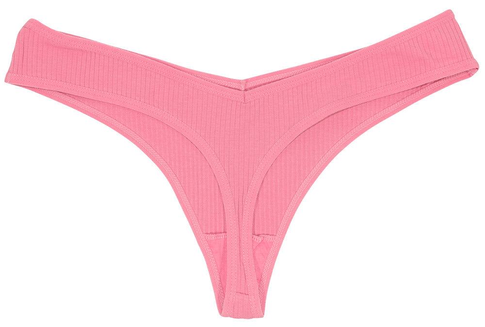 Cotton Rib Thong - Be Bliss Boutique