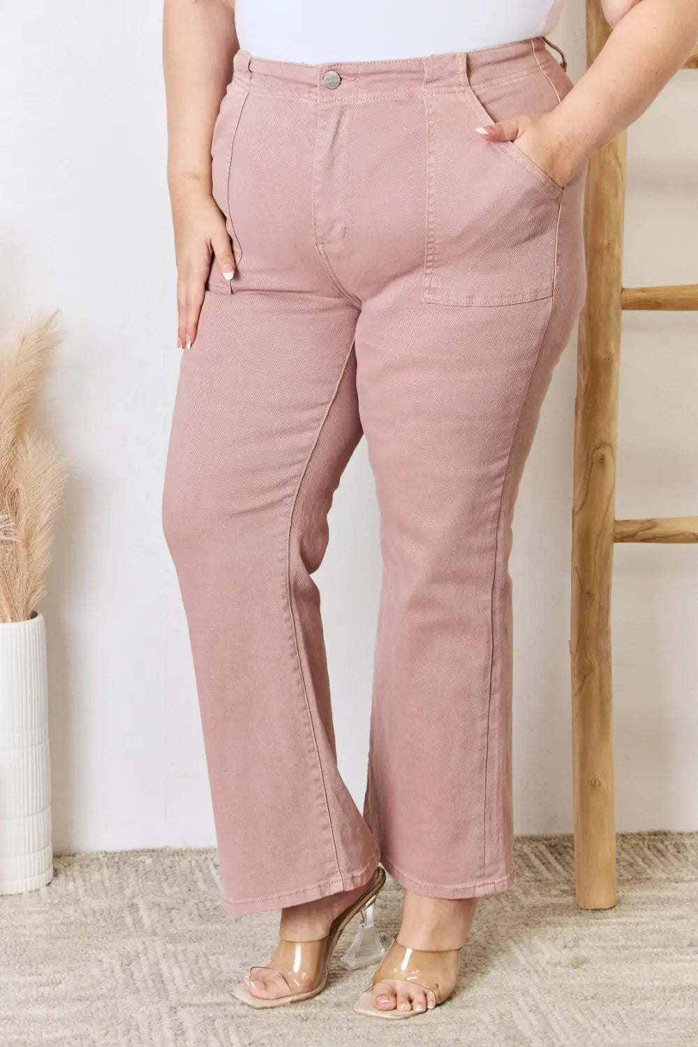 RISEN Full Size High Rise Ankle Flare Jeans - Be Bliss Boutique