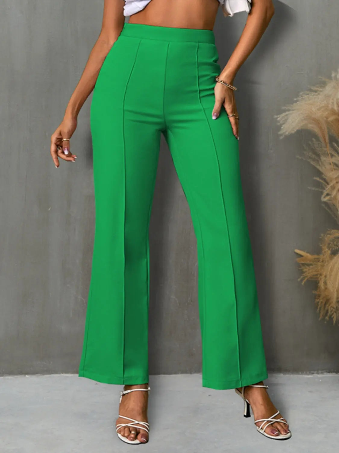 High Waist Straight Pants - Be Bliss Boutique