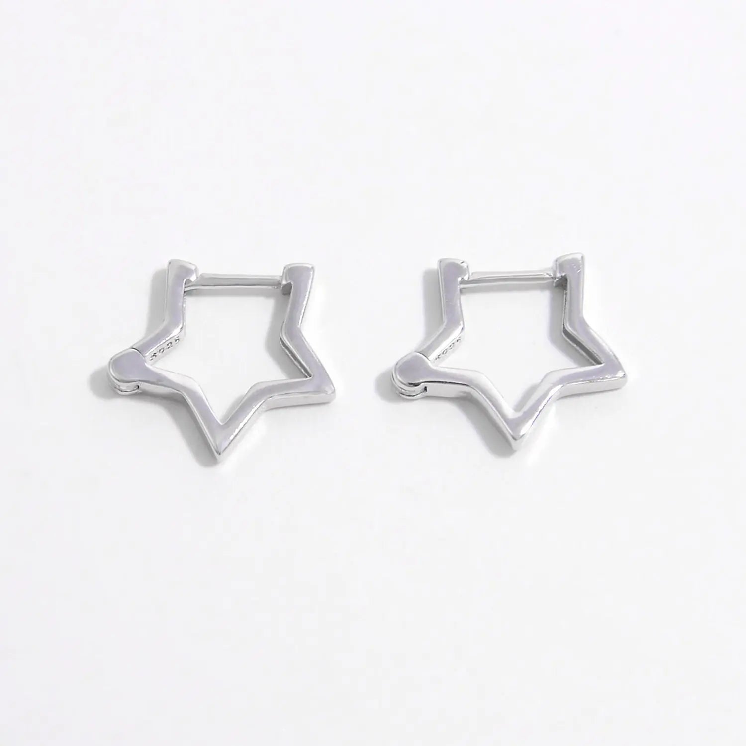 925 Sterling Silver Inlaid Zircon Star Earrings - Be Bliss Boutique